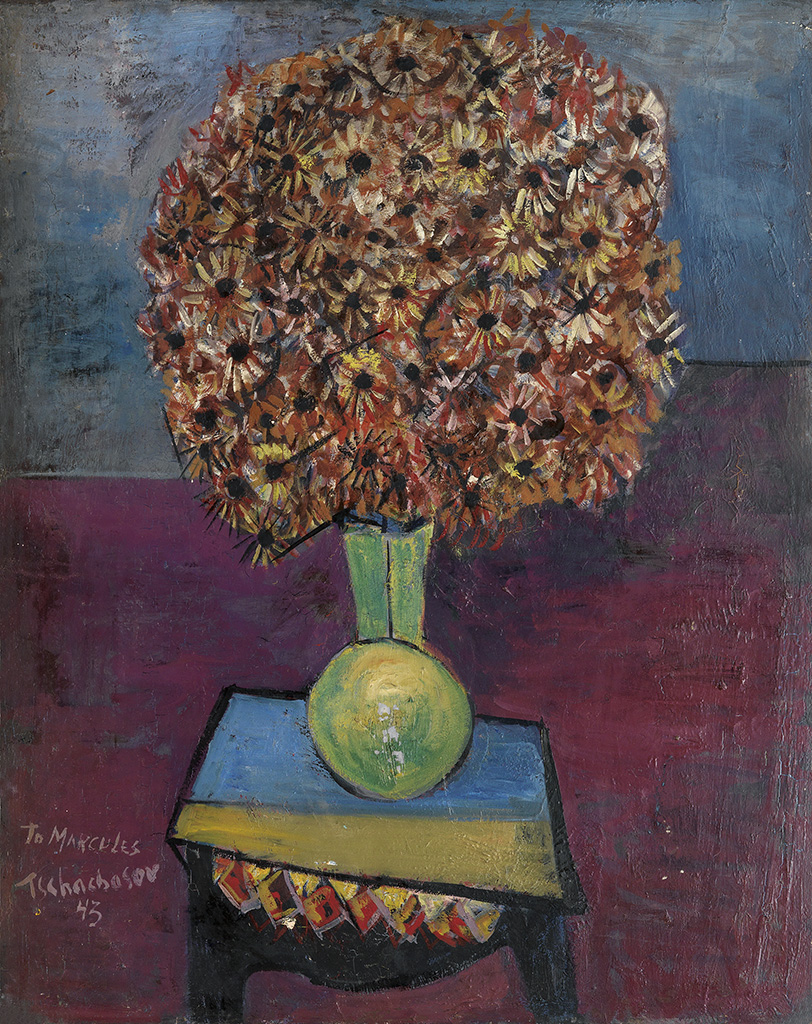 NAHUM TSCHACBASOV Vase with Flowers.